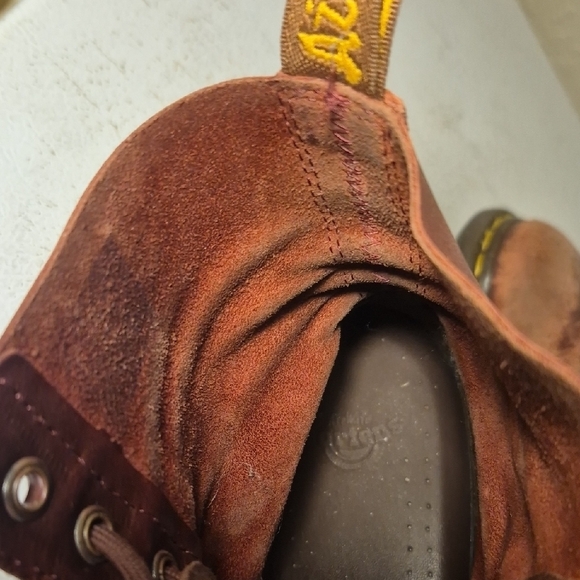 Dr. Martens Distressed Brown Leather Boots - Picture 6 of 10